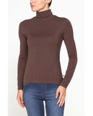 T-SHIRT MANICA LUNGA CON COLLO ALTO