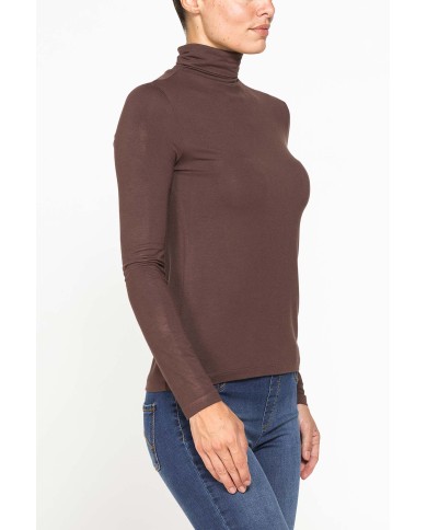 T-SHIRT MANICA LUNGA CON COLLO ALTO