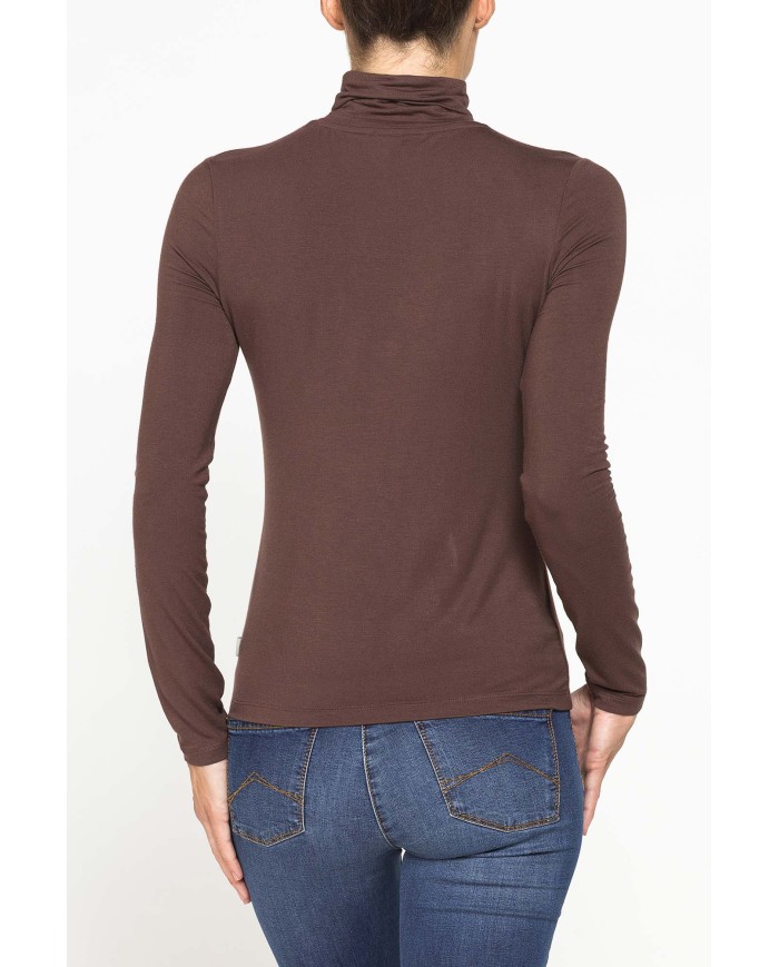 T-SHIRT MANICA LUNGA CON COLLO ALTO