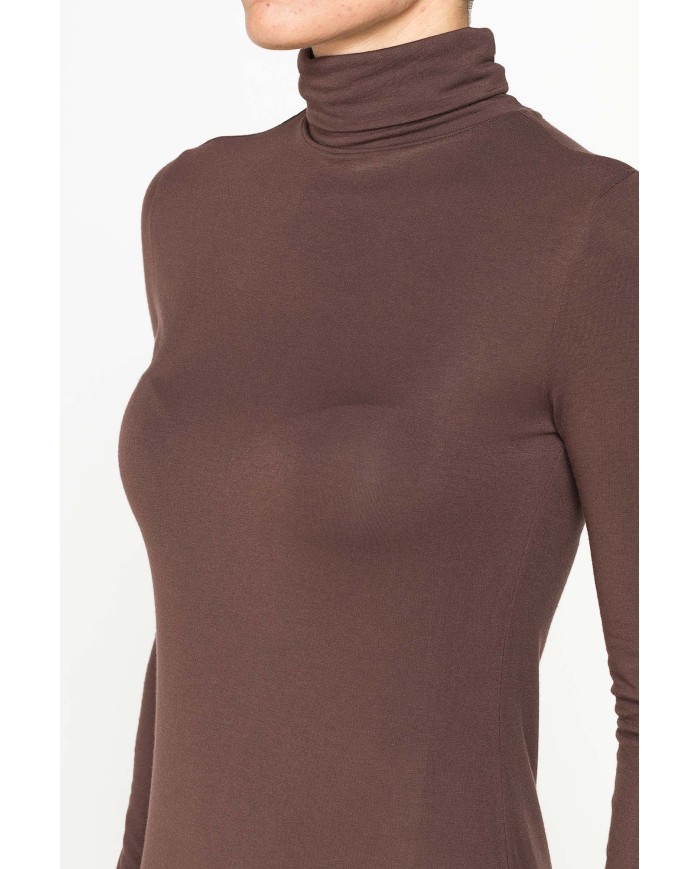 T-SHIRT MANICA LUNGA CON COLLO ALTO