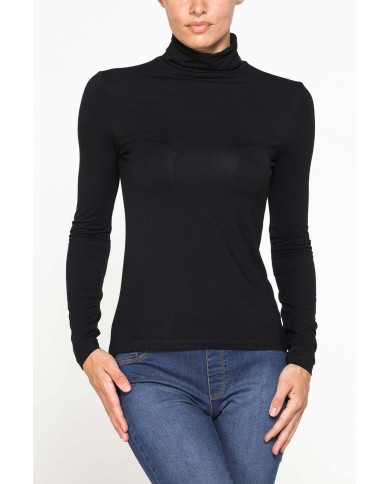 T-SHIRT MANICA LUNGA CON COLLO ALTO