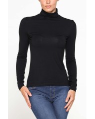 T-SHIRT MANICA LUNGA CON COLLO ALTO