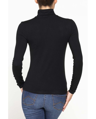 T-SHIRT MANICA LUNGA CON COLLO ALTO
