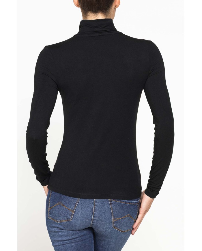 T-SHIRT MANICA LUNGA CON COLLO ALTO
