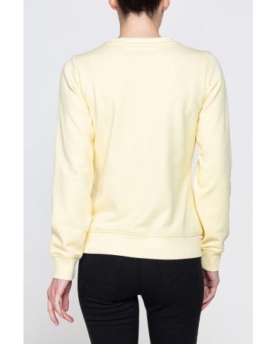 FELPA GIROCOLLO REGULAR FIT CON RICAMO FRONTALE