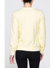 FELPA GIROCOLLO REGULAR FIT CON RICAMO FRONTALE