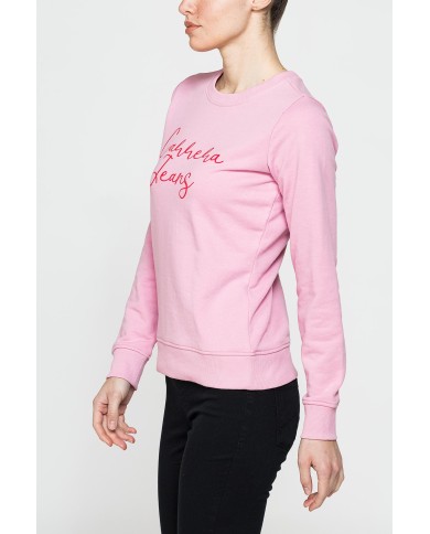 FELPA GIROCOLLO REGULAR FIT CON RICAMO FRONTALE