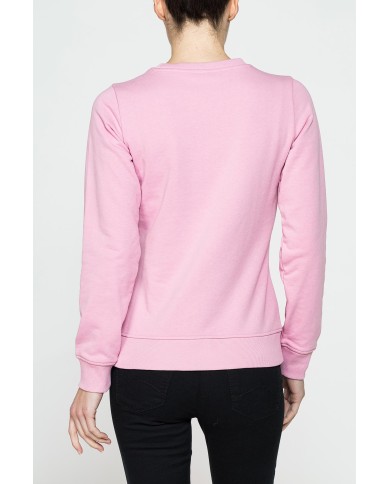 FELPA GIROCOLLO REGULAR FIT CON RICAMO FRONTALE