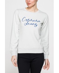 FELPA GIROCOLLO REGULAR FIT CON RICAMO FRONTALE