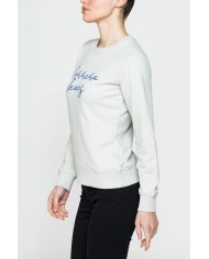 FELPA GIROCOLLO REGULAR FIT CON RICAMO FRONTALE