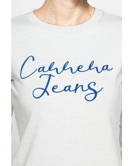 FELPA GIROCOLLO REGULAR FIT CON RICAMO FRONTALE