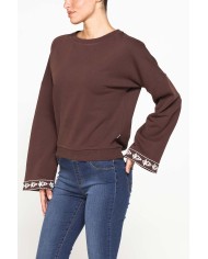 FELPA GIROCOLLO COMFORT CON MANICHE SVASATE