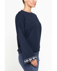 FELPA GIROCOLLO COMFORT CON MANICHE SVASATE