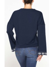 FELPA GIROCOLLO COMFORT CON MANICHE SVASATE