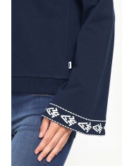 FELPA GIROCOLLO COMFORT CON MANICHE SVASATE