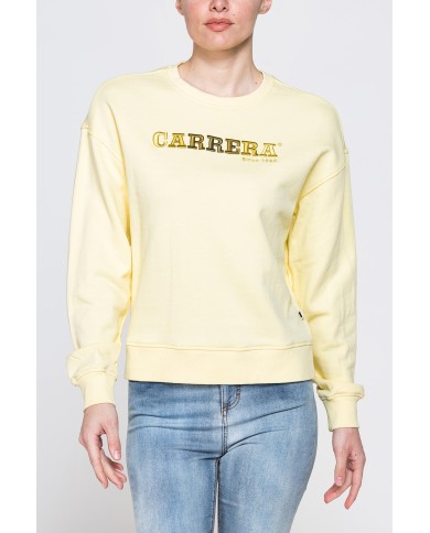 FELPA GIROCOLLO REGULAR FIT CON RICAMO FRONTALE