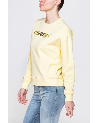 FELPA GIROCOLLO REGULAR FIT CON RICAMO FRONTALE