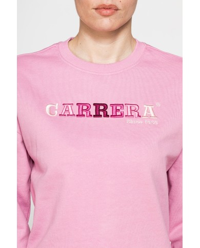 FELPA GIROCOLLO REGULAR FIT CON RICAMO FRONTALE