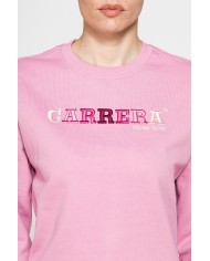 FELPA GIROCOLLO REGULAR FIT CON RICAMO FRONTALE