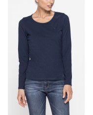 T SHIRT MANICA LUNGA IN JERSEY DI COTONE ORGANICO TRATTATO CON ALOE