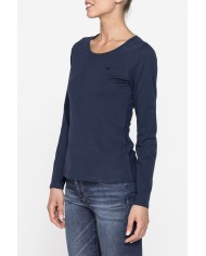 T SHIRT MANICA LUNGA IN JERSEY DI COTONE ORGANICO TRATTATO CON ALOE