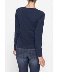 T SHIRT MANICA LUNGA IN JERSEY DI COTONE ORGANICO TRATTATO CON ALOE