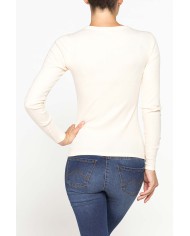 T-SHIRT GIROCOLLO ADERENTE IN COSTINA