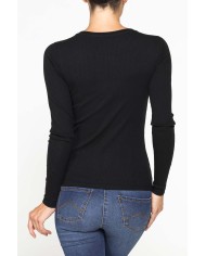 T-SHIRT GIROCOLLO ADERENTE IN COSTINA