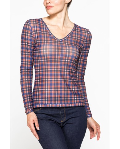 T-SHIRT STAMPA ALL OVER IN MESH