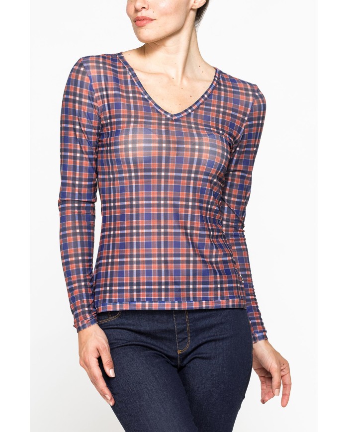 T-SHIRT STAMPA ALL OVER IN MESH