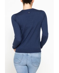 MAGLIA BASICA GIROCOLLO IN FILATO LANA MERINOS