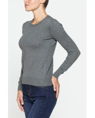 MAGLIA BASICA GIROCOLLO IN FILATO LANA MERINOS