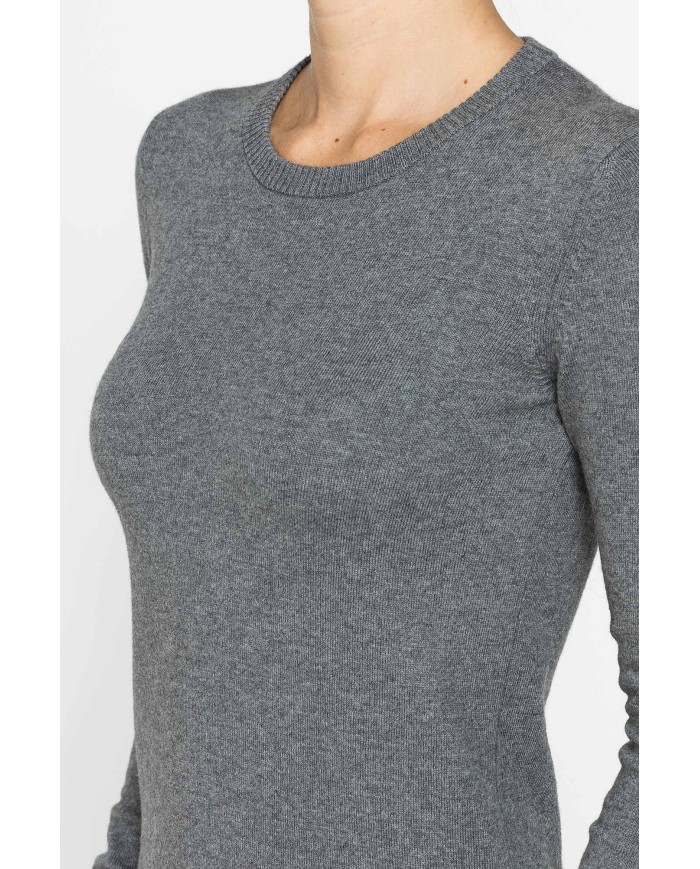 MAGLIA BASICA GIROCOLLO IN FILATO LANA MERINOS