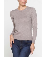 MAGLIA BASICA GIROCOLLO IN FILATO LANA MERINOS