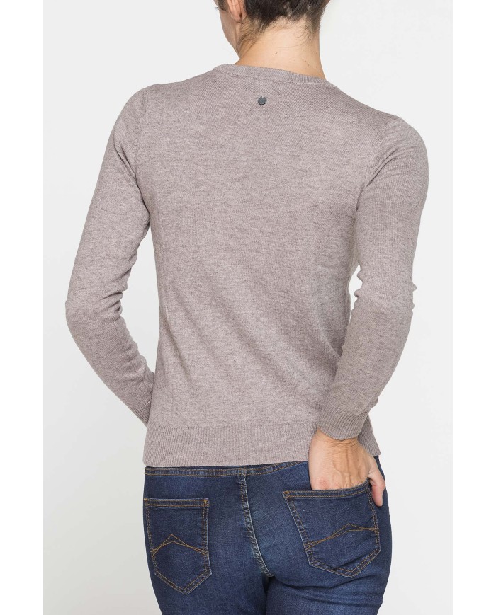 MAGLIA BASICA GIROCOLLO IN FILATO LANA MERINOS