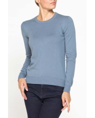 MAGLIA BASICA GIROCOLLO IN FILATO LANA MERINOS