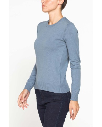 MAGLIA BASICA GIROCOLLO IN FILATO LANA MERINOS