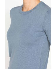MAGLIA BASICA GIROCOLLO IN FILATO LANA MERINOS