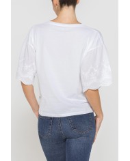 T-SHIRT CON MANICHE SANGALLO COMFORT FIT