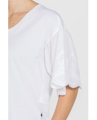 T-SHIRT CON MANICHE SANGALLO COMFORT FIT