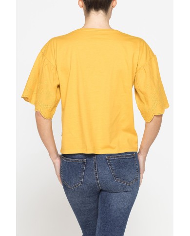 T-SHIRT CON MANICHE SANGALLO COMFORT FIT