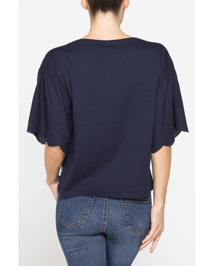 T-SHIRT CON MANICHE SANGALLO COMFORT FIT