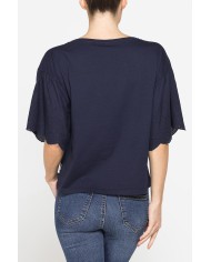 T-SHIRT CON MANICHE SANGALLO COMFORT FIT