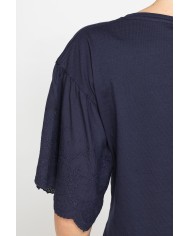 T-SHIRT CON MANICHE SANGALLO COMFORT FIT