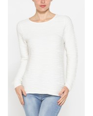 MAGLIA CON SCOLLO A BARCHETTA