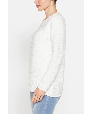 MAGLIA CON SCOLLO A BARCHETTA