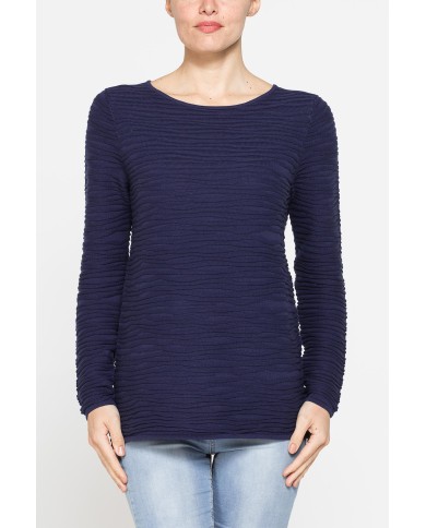 MAGLIA CON SCOLLO A BARCHETTA