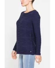 MAGLIA CON SCOLLO A BARCHETTA