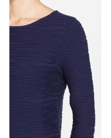 MAGLIA CON SCOLLO A BARCHETTA