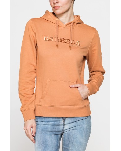 FELPA CON CAPPUCCIO REGULAR FIT CON RICAMO FRONTALE